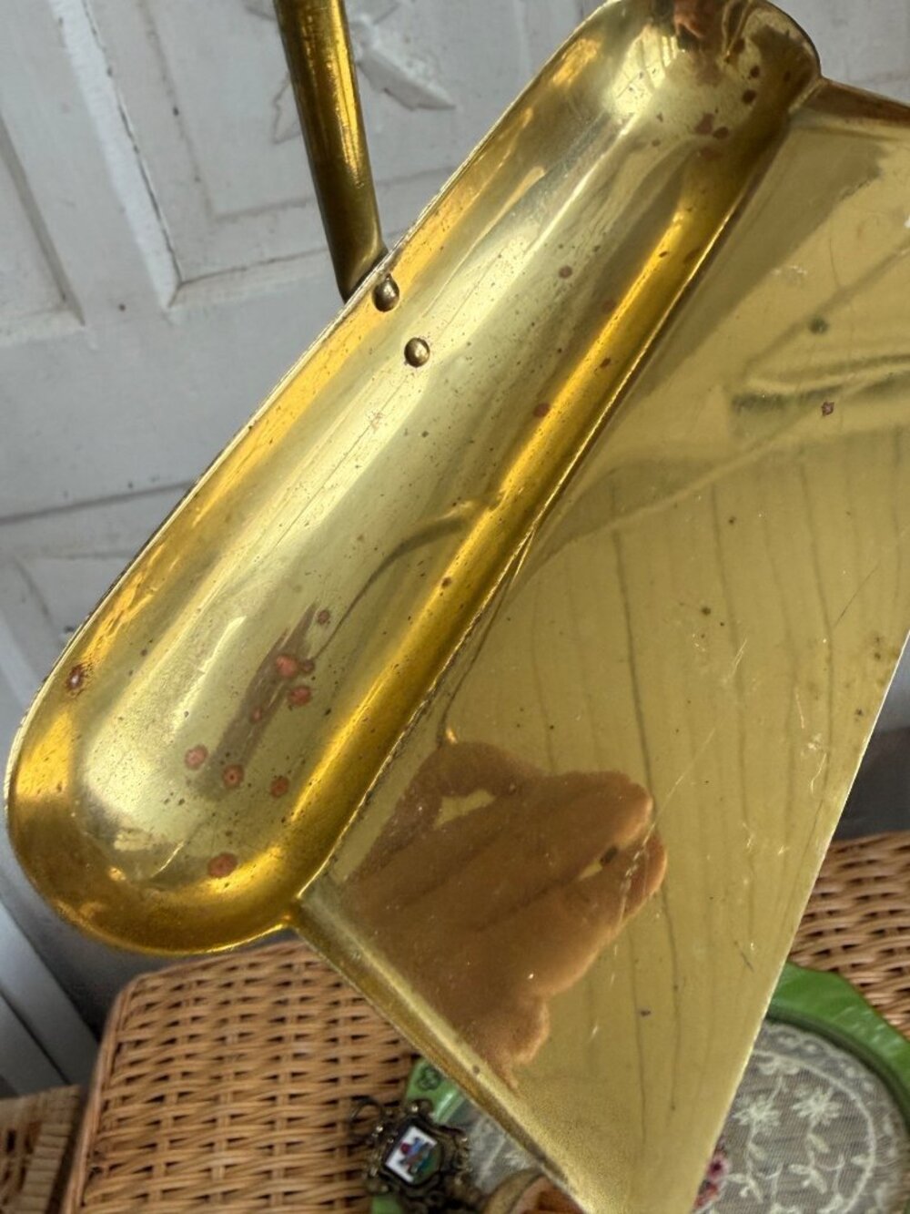 Vintage 50's Brass Silent Butler Crumb Catcher Peerage England Bermuda Souvenir - Picture 7 of 9